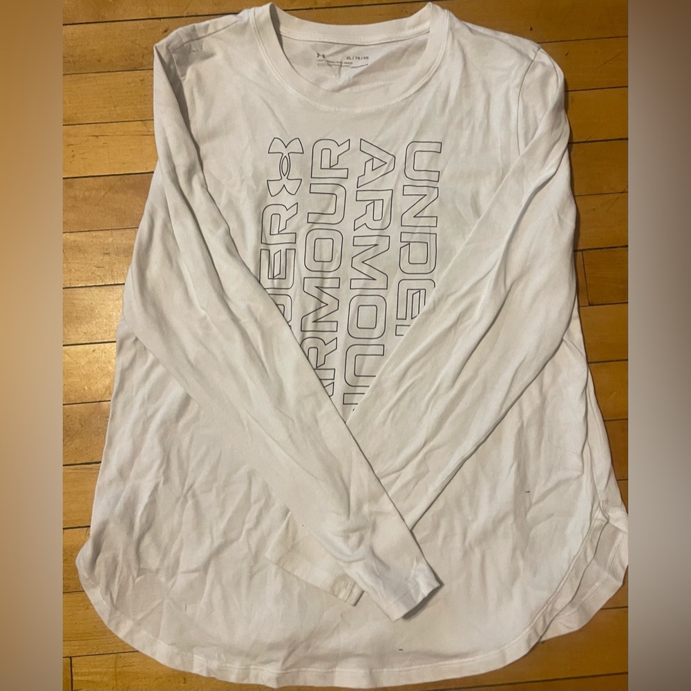 White Long Sleeve Under Armour Shirt
